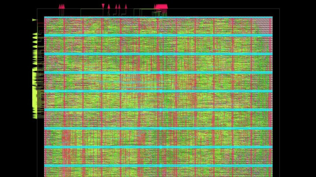 Illustration of an AI-driven chip design process from IEEE Spectrum's coverage.