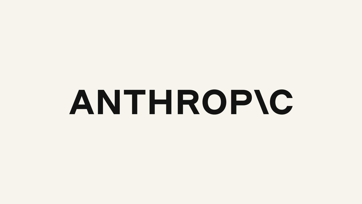 The Anthropic wordmark in black type on the company's cream brand background, taken from its careers page