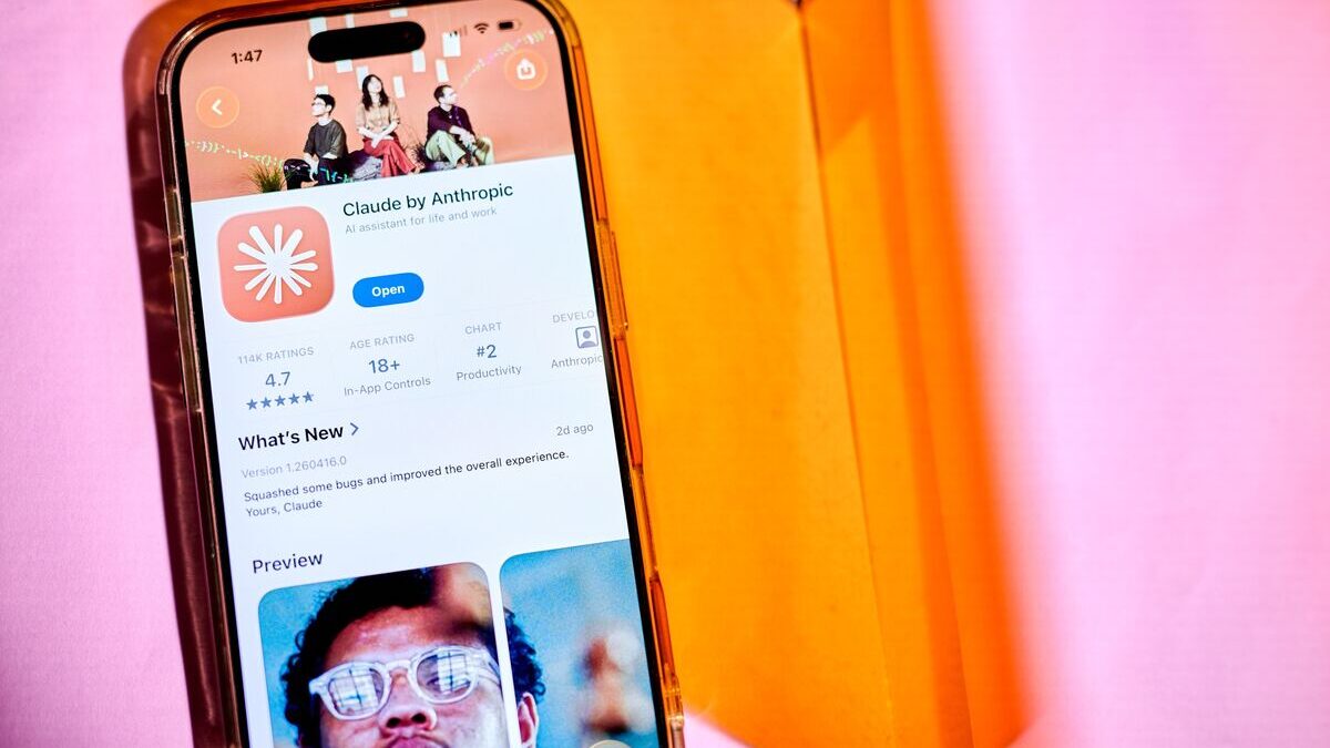 An iPhone displaying AI-related features