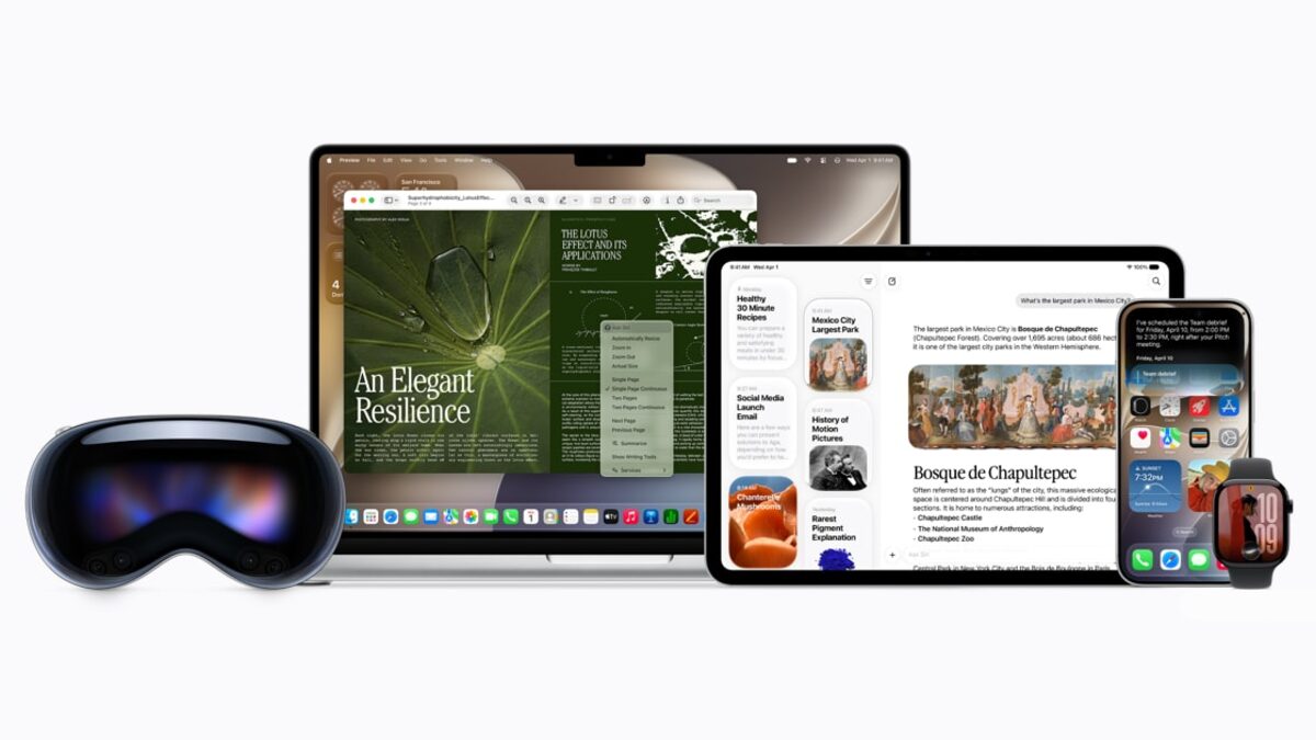 Siri AI and Apple Intelligence running across the full Apple device lineup