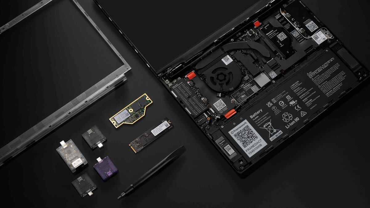 Framework Laptop 13 Pro product hero image showing the new aluminum chassis