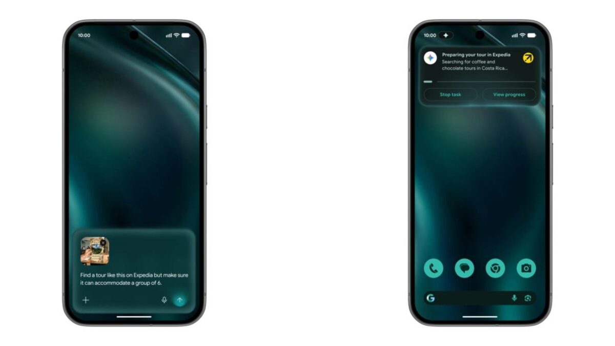 Gemini Intelligence interface on an Android phone