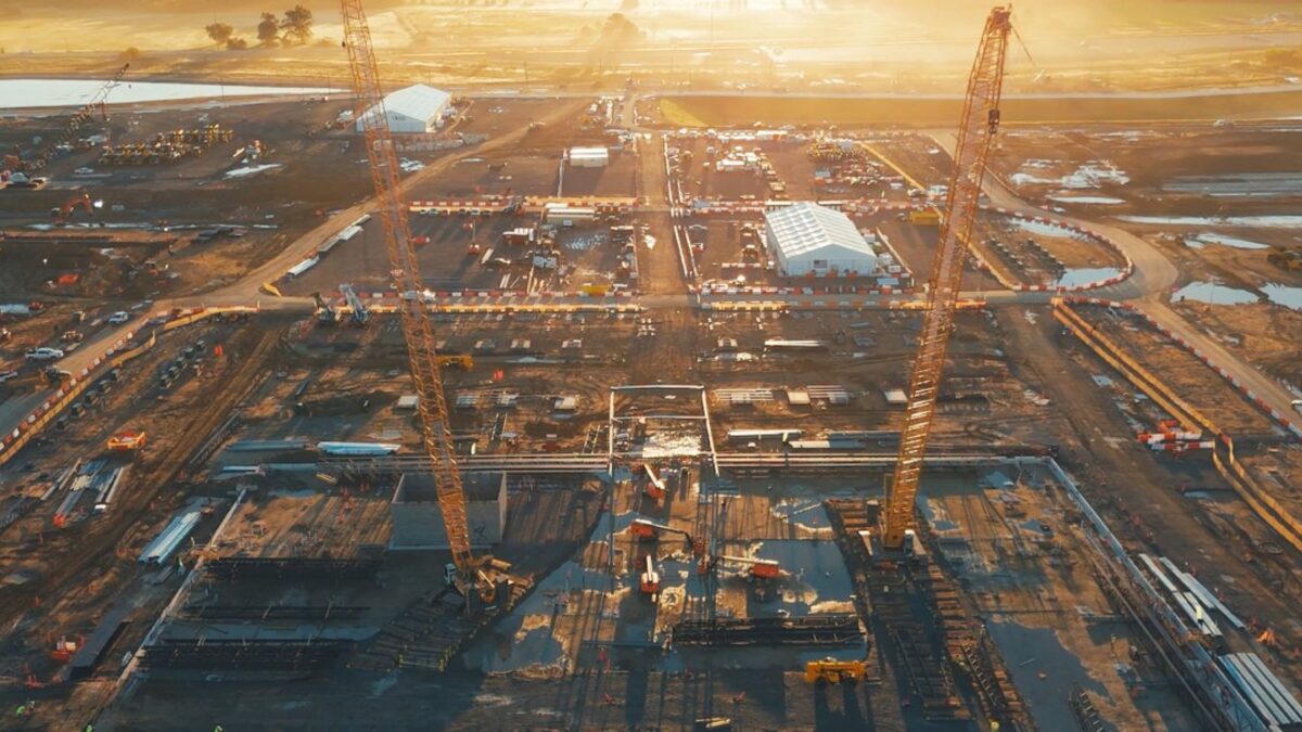 Aerial view of a Meta data center site used by Fortune for AI infrastructure spending coverage