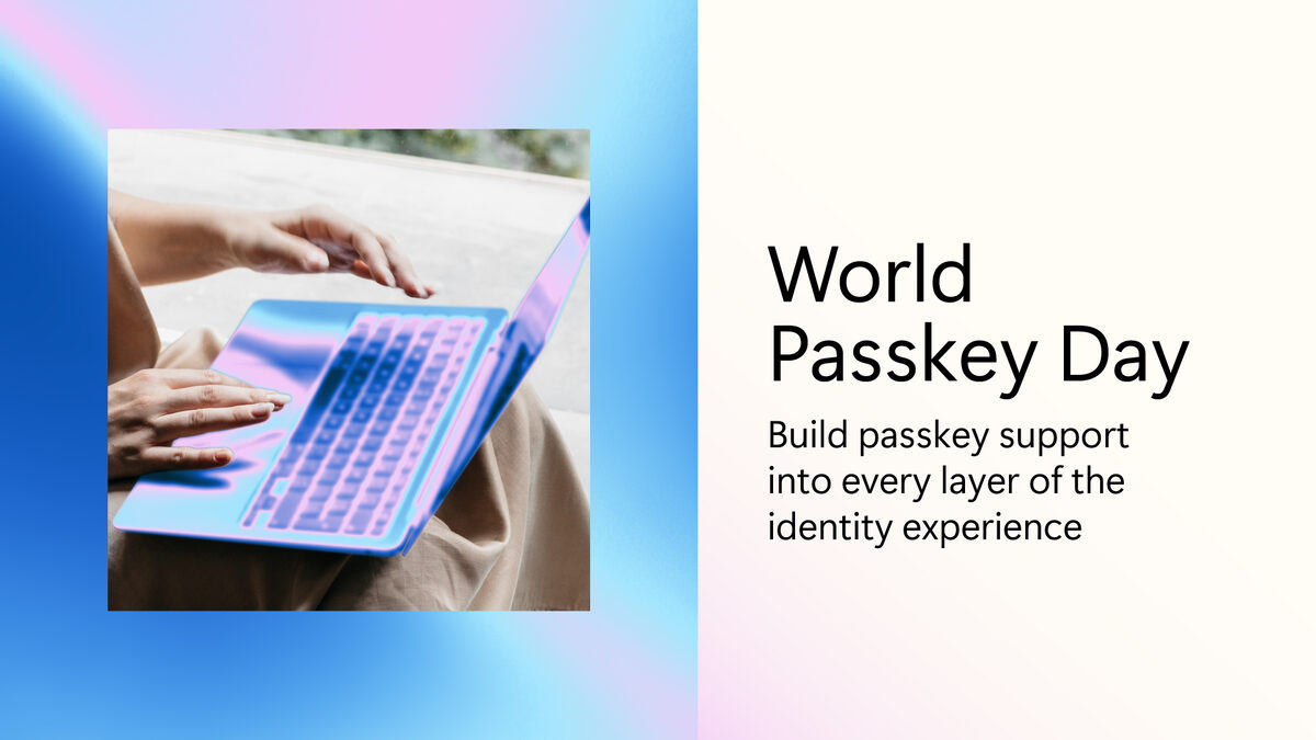 Microsoft's World Passkey Day 2026 promo art for passwordless authentication