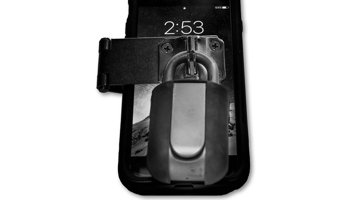 A padlock on a chain, illustrating credential security.