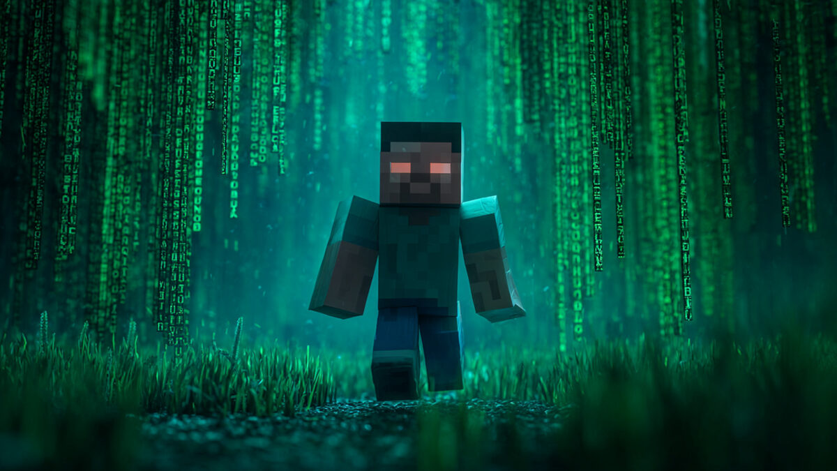 Minecraft promotional artwork accompanying coverage of the WeedHack malware campaign