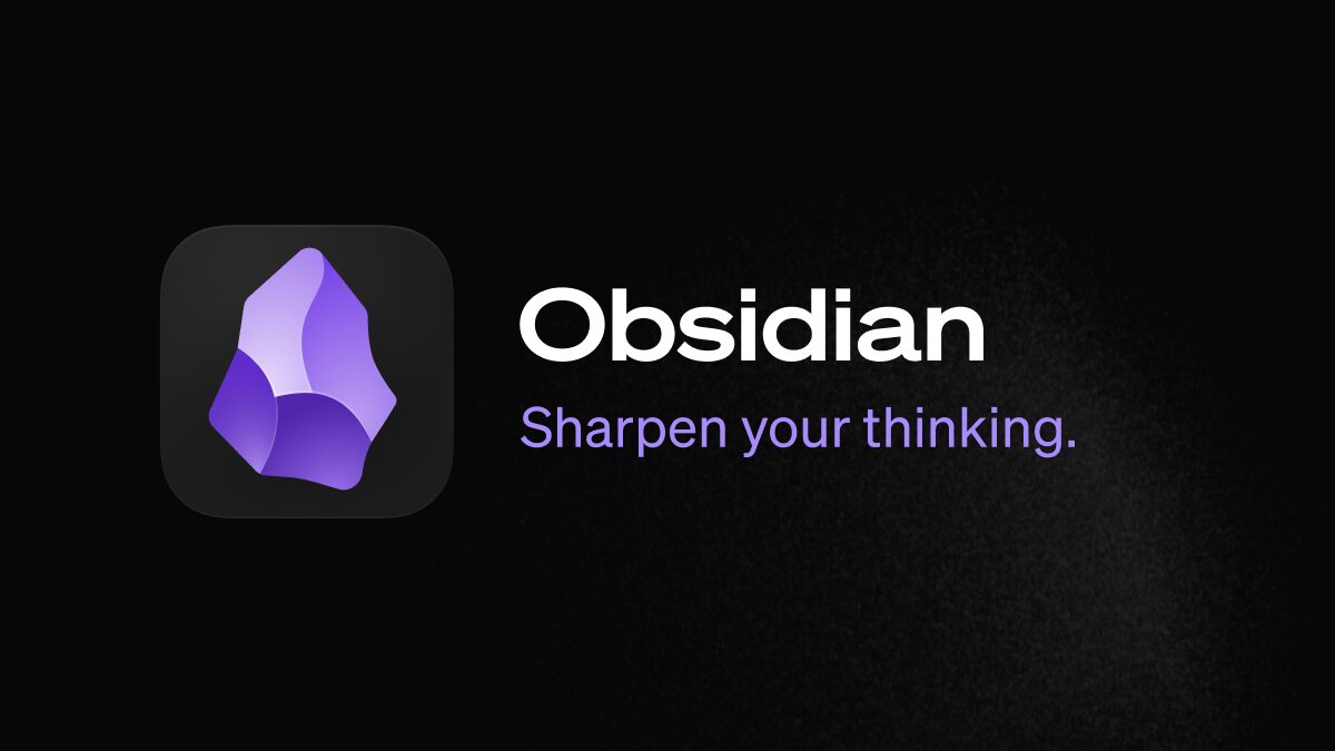 Obsidian application banner showing the note-taking app branding