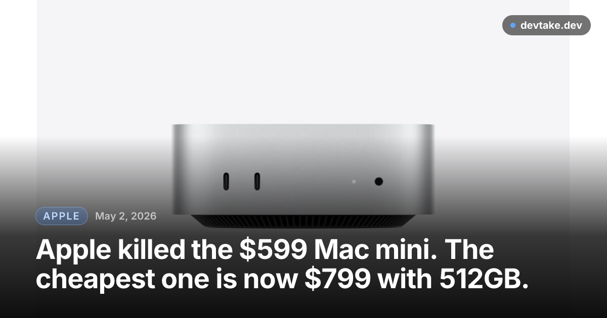 Apple Mac mini desktop computer on a clean background, showing the M4-era chassis.