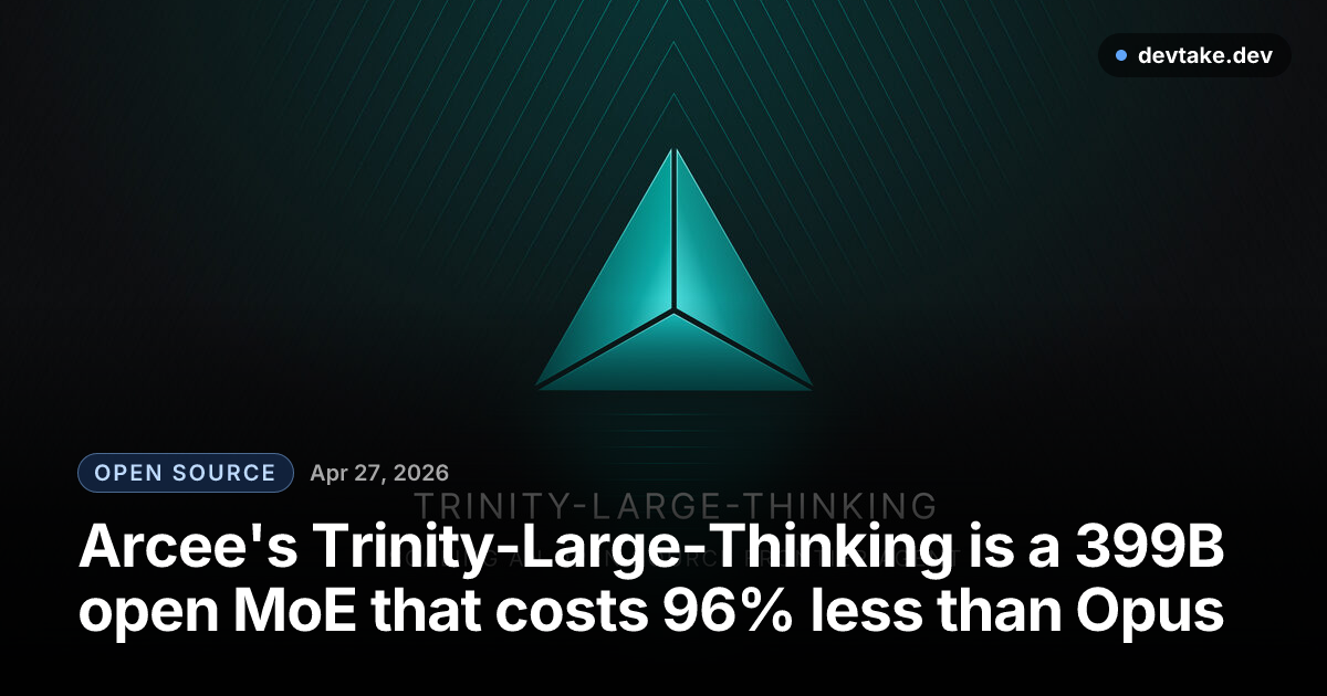 Arcee AI Trinity branding from the Trinity-Large-Thinking blog post.