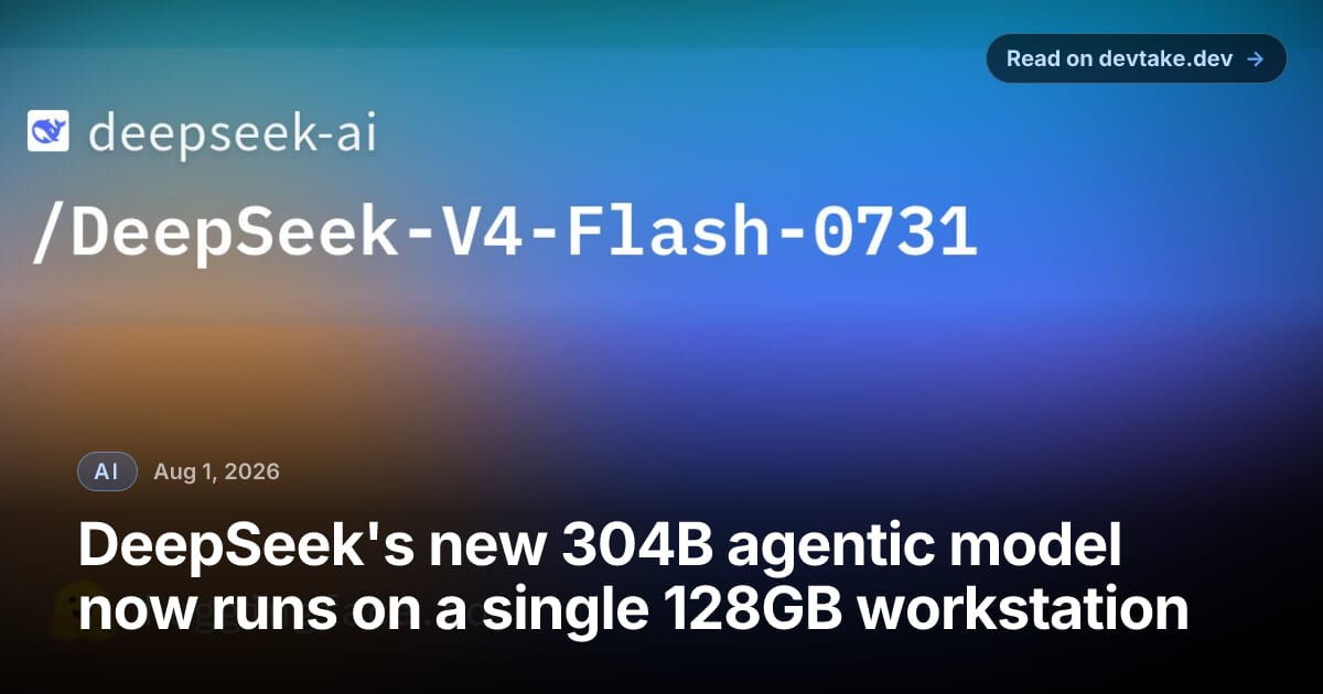 The Hugging Face model page card for deepseek-ai/DeepSeek-V4-Flash-0731, showing the DeepSeek whale logo and the repository name