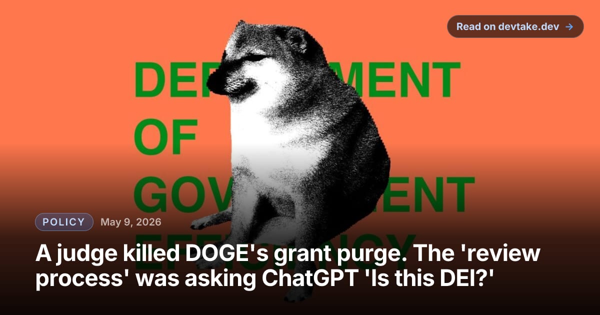 Illustration representing DOGE and government technology