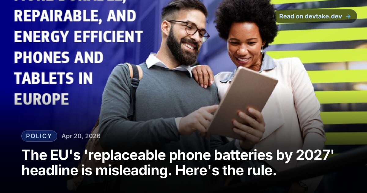 European Commission illustration for new EU rules on durable, energy-efficient, repairable smartphones and tablets