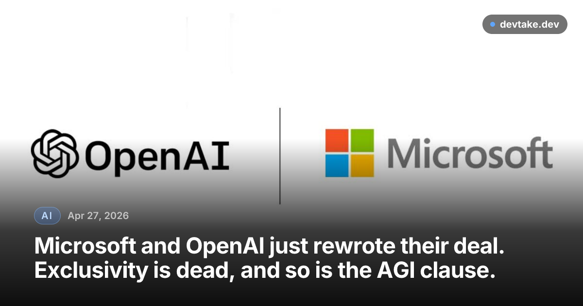 Microsoft and OpenAI logos paired on a navy gradient backdrop.
