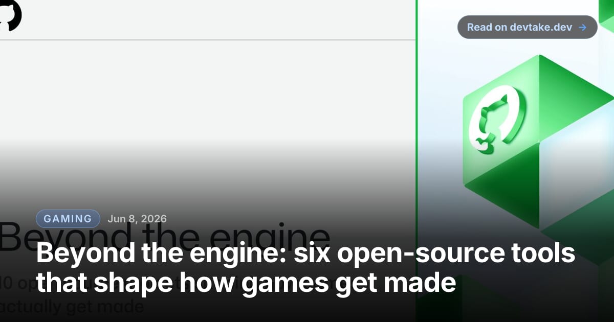 Illustration of open-source game development tools beyond the engine