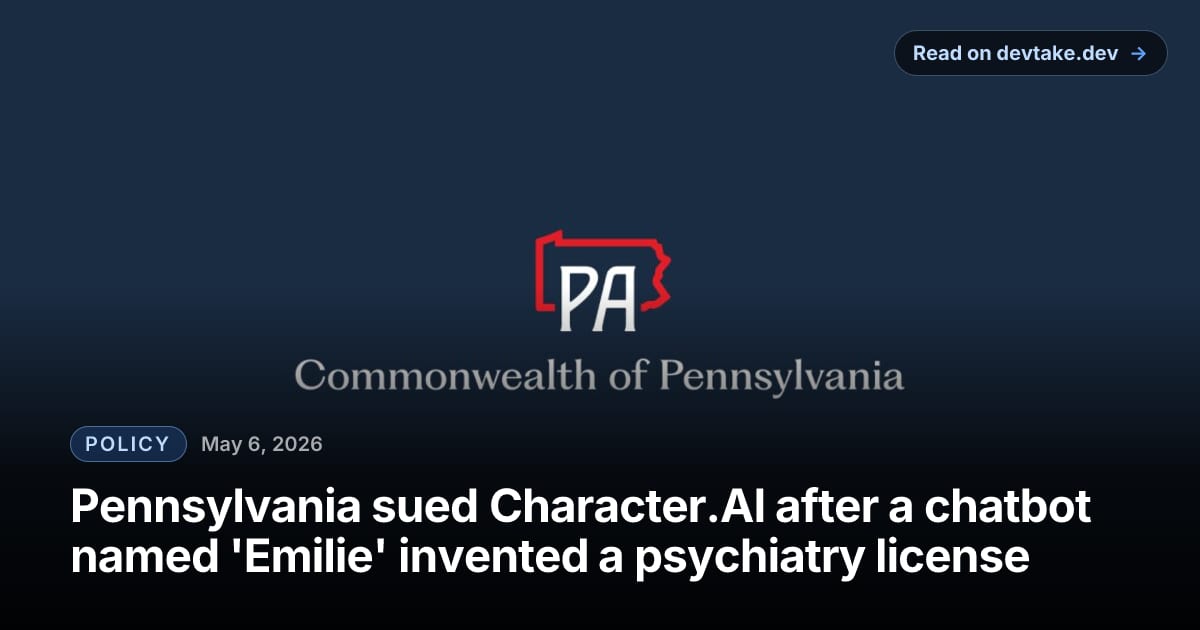 Commonwealth of Pennsylvania official seal thumbnail used on the governor's office press release announcing the Character.AI lawsuit