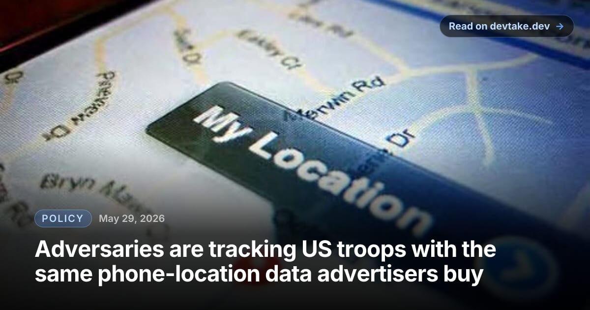 US military personnel walking with smartphones, illustrating phone location data exposure