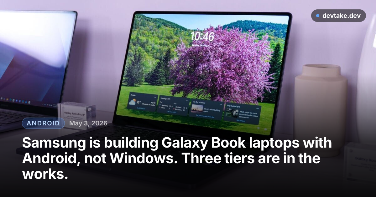 Samsung Galaxy Book ultrabook open on a desk