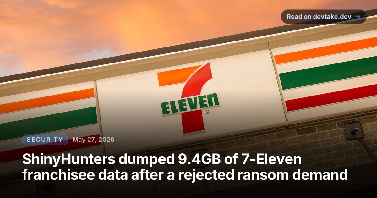 A 7-Eleven storefront, the retail chain whose franchisee document store was breached and leaked.