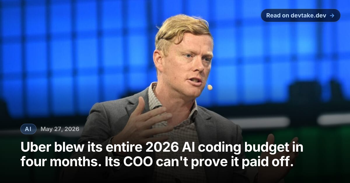 A software engineer at a laptop, the kind of AI-assisted coding workflow whose token costs blew through Uber's annual budget.