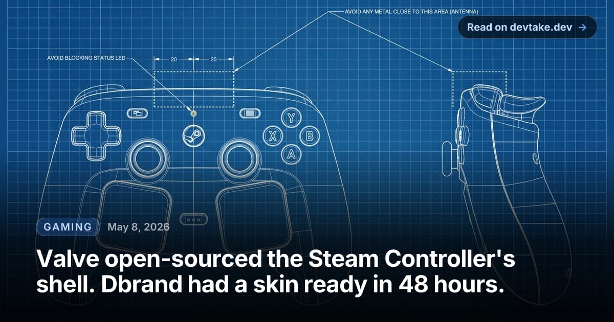 Steam Controller hardware shown from above