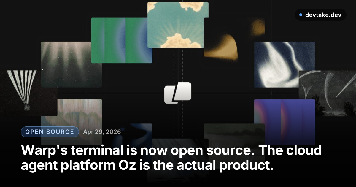 Warp terminal product screenshot from the company's website.